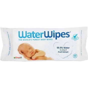 Image 1 of WaterWipes Бебешки почистващи кърпички Water Wipes Baby - 60 броя (5099514041215)