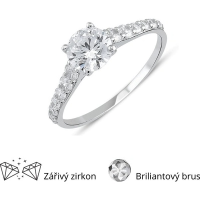 Lillian Vassago zlatý prsten se zirkony LLV22 GR003W