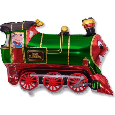 Balón fóliový 35 cm vlak zelený