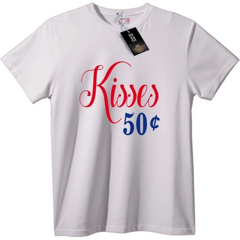 NOONEBRAND Тениска Kisses за 50 цента - L, Black