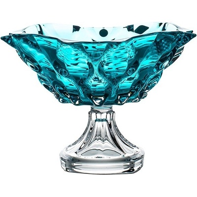 Bohemia Treasury Krištálová miska Samba Aquamarine 305 mm