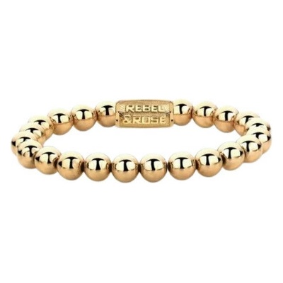 Rebel & Rose dámský náramek Yellow Gold Only 8 mm RR-80060-G-M