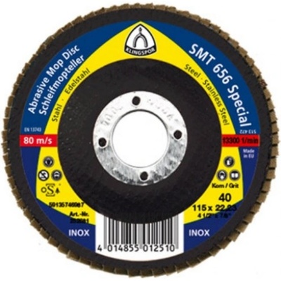 KLINGSPOR Tanier lamelový 125x22,2 Z 80 SMT926 - vydutý