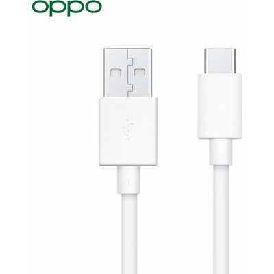 Кабел за устройства с USB-C порт (100 см) (бял) - Oppo USB-A to USB-C Cable DL143 (bulk)