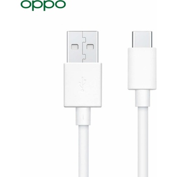 OPPO Кабел за устройства с USB-C порт (100 см) (бял) - Oppo USB-A to USB-C Cable DL143 (bulk)