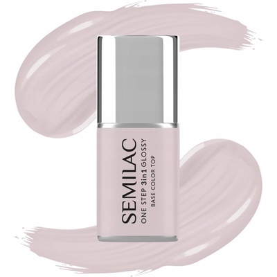 Hybridní lak Semilac Růžový One Step 3v1 Glossy 7ml S610 Barely Pink