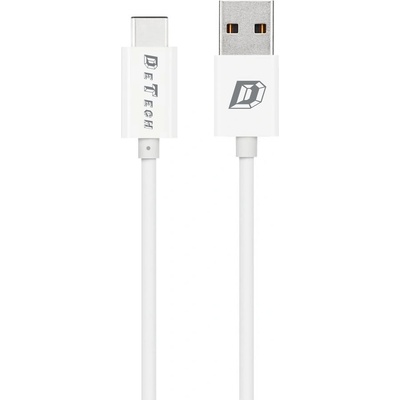 DeTech Кабели за данни DeTech, 10бр. Type-C, 1.0m, Бял - 14137 (14137)