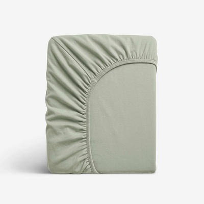 Goldea jersey elastické prostěradlo šalvějově zelené 90x200