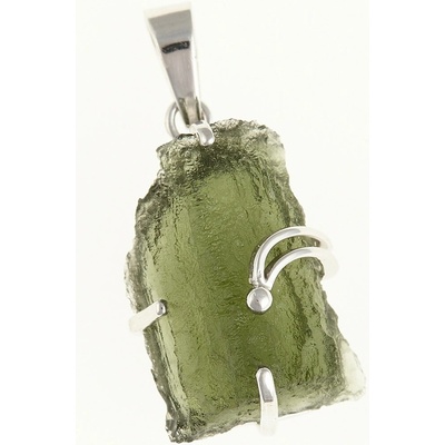 My Moldavite Stříbrný přívěsek s přírodním vltavínem SM12060