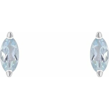 Eppi Minimalistické strieborné náušnice s akvamarínmi Sistine E40167