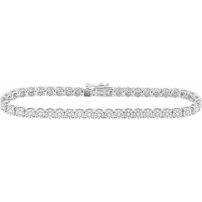 Eppi Elegantní stříbrný náramek s diamanty Ramess BR44677