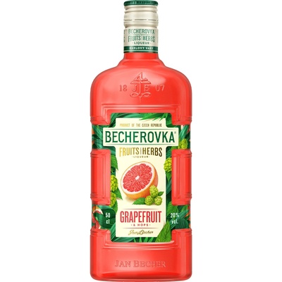 Becherovka Grapefruit & Hops 20% 1 l (holá láhev)