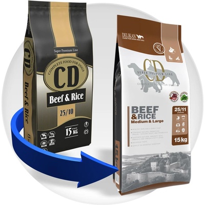 Delikan CD Adult Beef & Rice 15 kg