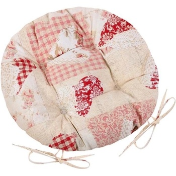 Bellatex Ema prešitý patchwork srdce ružové 40 cm