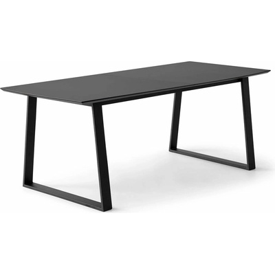 Hammel Furniture Meza Čierny rozkladací jedálenský stôl s čiernou doskou 100 x 210 cm