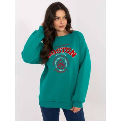 My Red Lips Sweatshirt-EM-BL-617-15.51P-turquoise tyrkysová