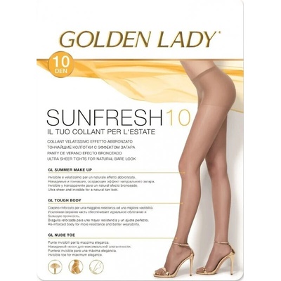 Golden Lady Jemné punčochové kalhoty SUNFRESH 10 DEN dakar Tělová světlejší