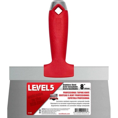 LEVEL5 Nerezová špachtle 8" s kompozitovou rukojetí