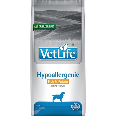 Vet Life Natural Canine Dry Hypo Fish & Potato 12 kg