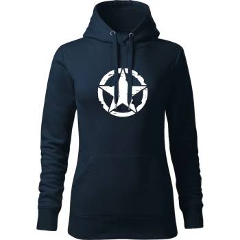 Image 1 of DRAGOWA дамски суитшърт с качулка, звезда, тъмносин, 320г/м2 (5968)