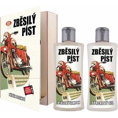 Bohemia Gifts & Cosmetics Kniha Retro motorka sprchový gel 200 ml + šampon 200 ml dárková sada
