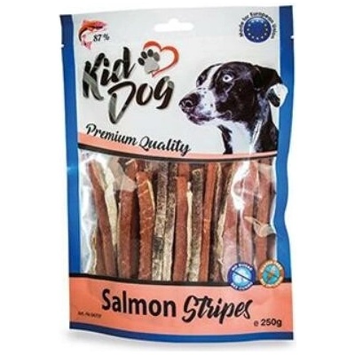 KIDDOG Pochoutka losos v proužku 250 g