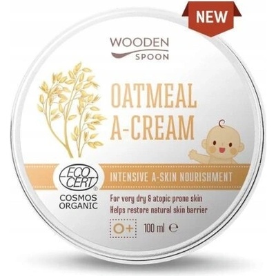 Wooden Spoon Upokojujúci krém na atopický ekzém s ovsenými vločkami 100 ml