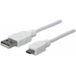 Manhattan USB-A/Micro-B M/M Cable 0.6m white