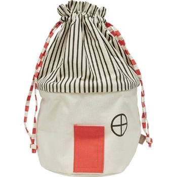 OYOY Кош за съхранение Koya, 40 см, бежово-червен (M107614)