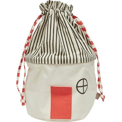 OYOY Кош за съхранение Koya, 40 см, бежово-червен (M107614)