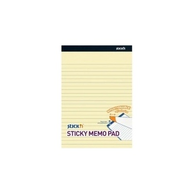 STICKN-HOPAX Poznámkový samolepiaci blok 25,4x17,8 50 listov žltý linajkový