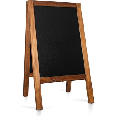 A-Z Reklama CZ Voděodolný venkovní Dřevěný poutač 650x1170 s křídovou tabulí 530x800 mm - PMPWRAB65X117 - Tmavě hnědý