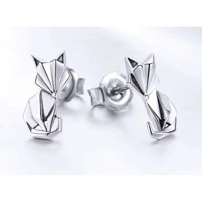 For Silver Puzetové náušnice Liška - Stříbro 925