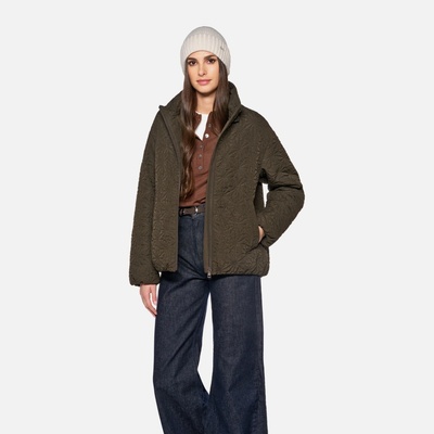 Dark Brown Women's Geox Meleda Jacket Ladies hnedá