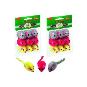 Karlie Myš barevná + catnip 9 ks, 5 cm