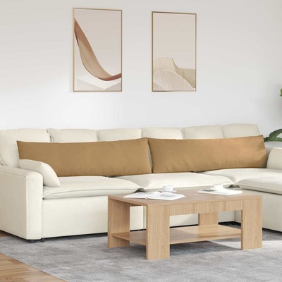 vidaXL Диван възглавници 2 pcs Кафяво 145 x 40 см Кордюрова тъкан (42013850)