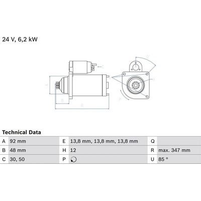 BOSCH 0 986 022 980 Startér (0986022980)