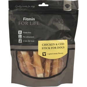 Dibaq Fitmin For Life Пилешки пръчици с треска за кучета 400 g