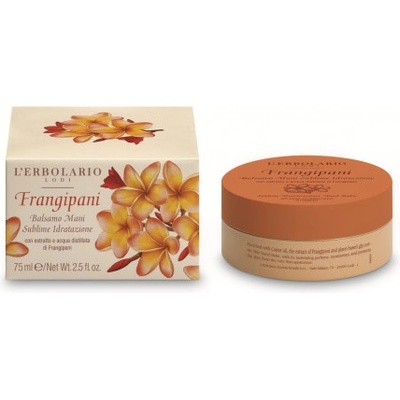 L'Erbolario Frangipani - Плумерия - Хидратиращ балсам за ръце Изключително подхранваща терапия за ръце с екстракт и дестилирана вода от Плумерия 75 ml