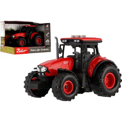 Teddies Traktor Zetor plast 9x14cm na setrvačník na bat. se světlem se zvukem