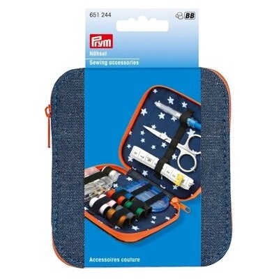 Cestovní šitíčko Prym denim oranžové – Zboží Dáma Cestovní šitíčko Prym denim oranžové – Zboží Dáma