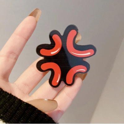 Sponka do vlasů emoji naštvaný černý 1 ks