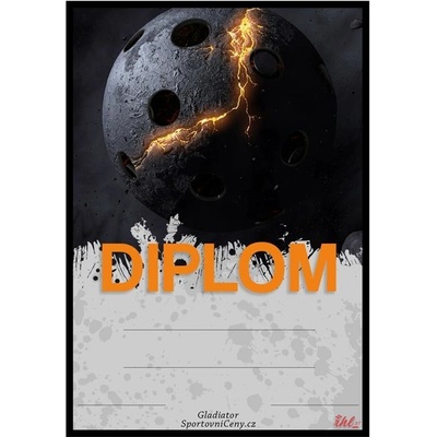 DF01c Diplom florbal – Zboží Dáma