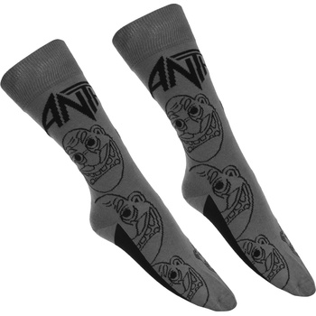 ROCK OFF чорапи Anthrax - Faces Pattern Mono - CHAR - ROCK OFF - ANTHSCK03MC