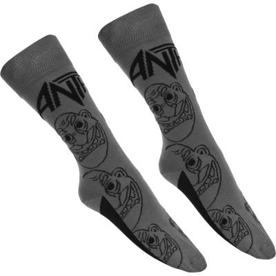 ROCK OFF чорапи Anthrax - Faces Pattern Mono - CHAR - ROCK OFF - ANTHSCK03MC