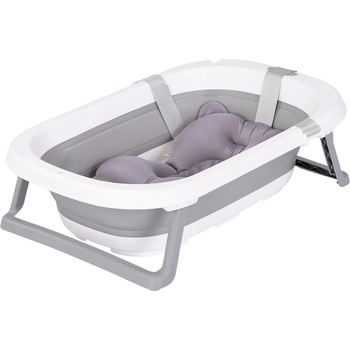 Chipolino Сгъваема вана с подложка за къпане Chipolino - Исла, 81 cm, сива (VKISL0243GY)