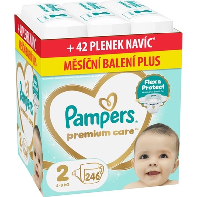 Pampers Пелени Pampers Premium Care - Размер 2, 4-8 kg, 246 броя (1100050903)