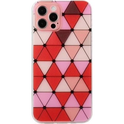 Appleking Pouzdro měkké se vzorem vitráže iPhone 12 Pro - červené – Hledejceny.cz