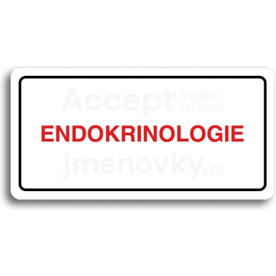 ACCEPT Piktogram ENDOKRINOLOGIE - bílá tabulka - barevný tisk