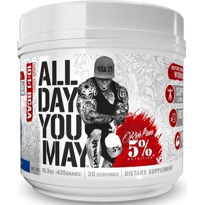 Rich Piana 5% Nutrition All Day You May | BCAA Recovery Drink [450 грама] Синя малина